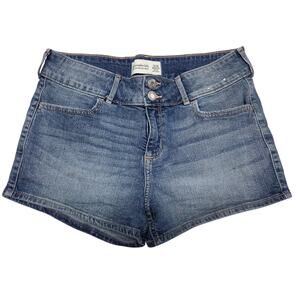 Abercrombie Kids Mid Rise Shortie Shorts Denim Size 17/18 Reg